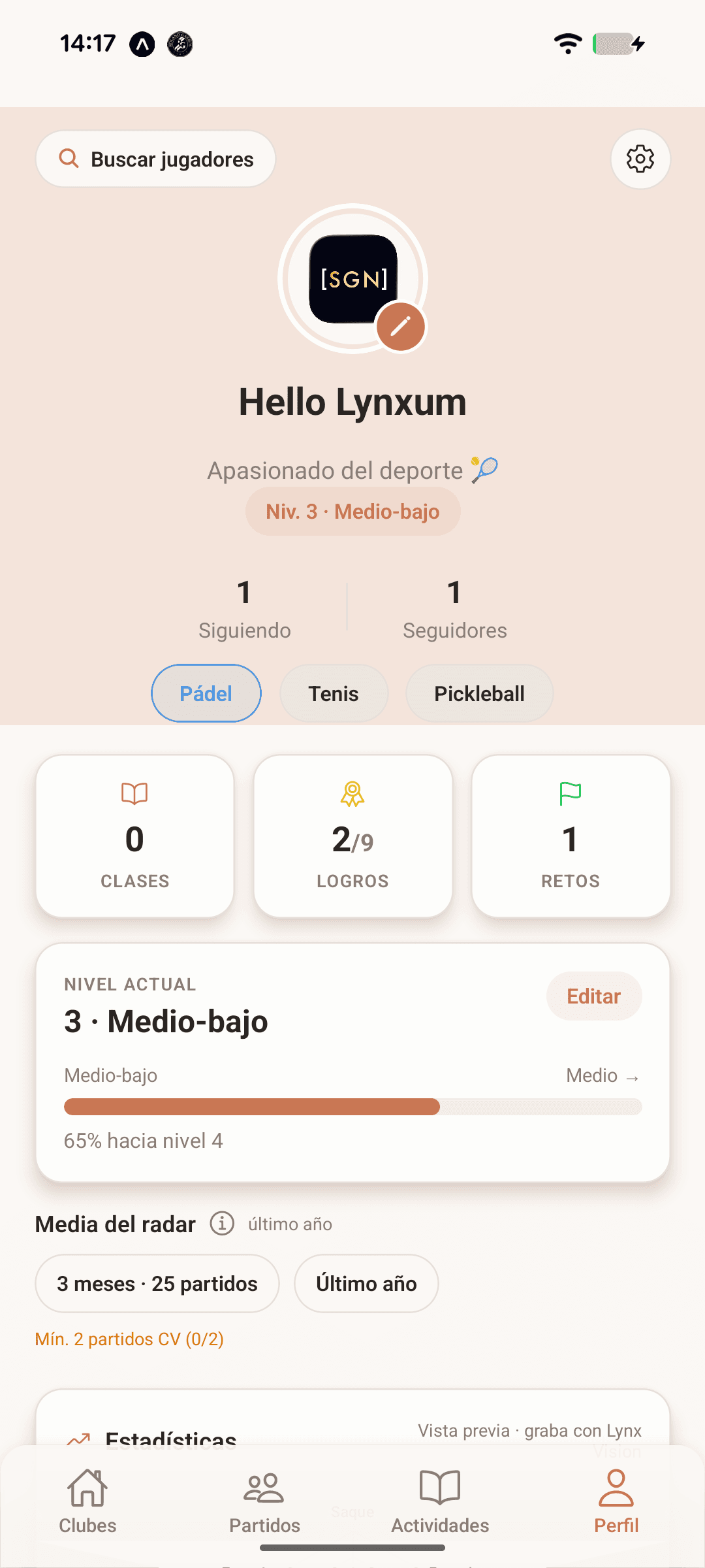 Tu perfil